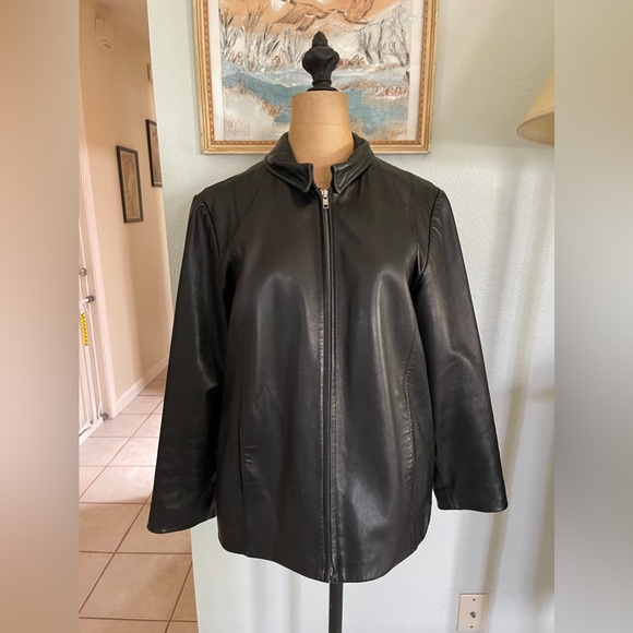 Vintage Coach 1941 Black Genuine Leather Jacket Size L